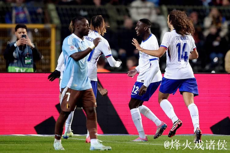 欧国联-穆阿尼梅开二度琼阿梅尼染红 法国2-1战胜比利时 欧国联-穆阿尼梅开二度琼阿梅尼染红 法国2-1战胜比利时